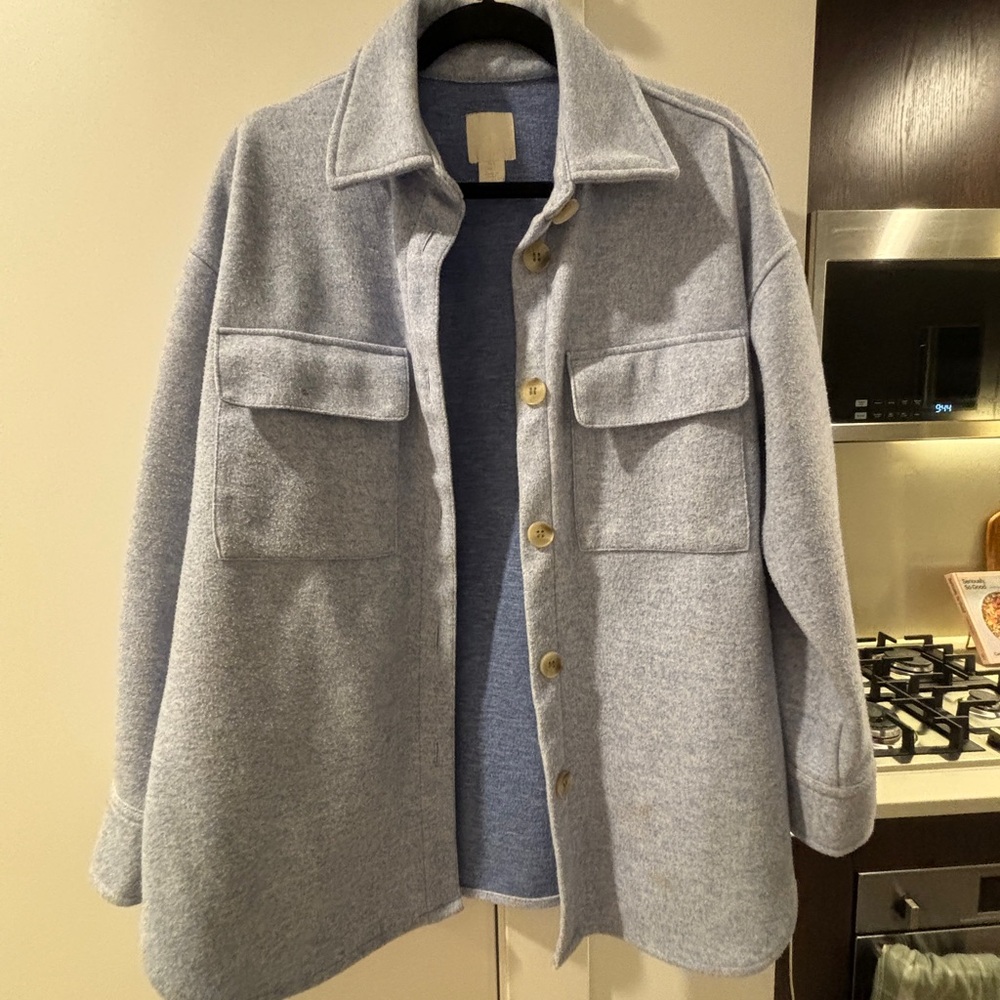 Blue Hm Lightweight Shacket - image 1